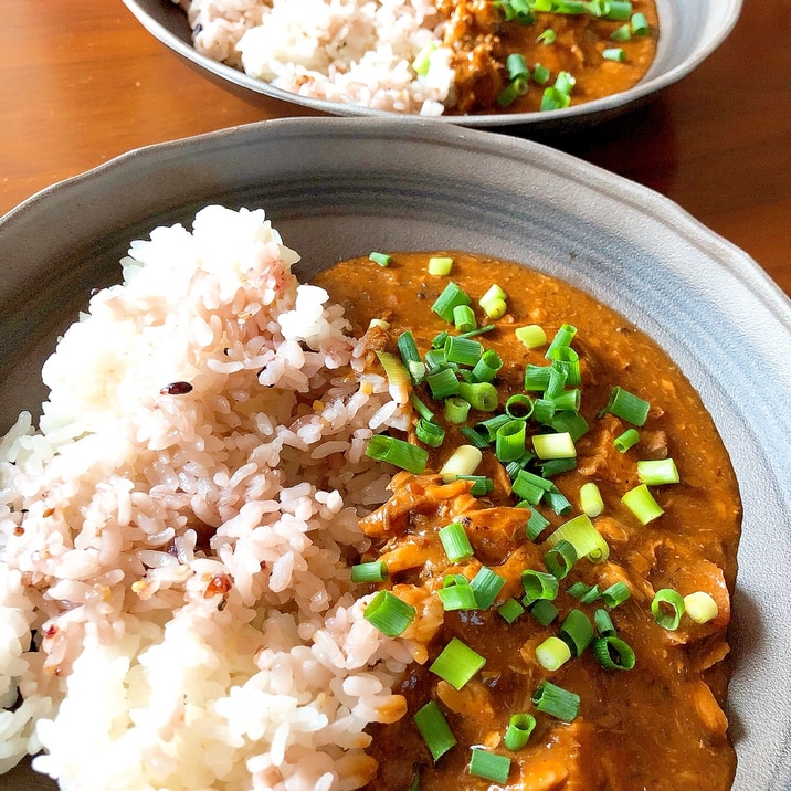 レトルトカレーをアレンジ☆鯖缶とねぎのカレー